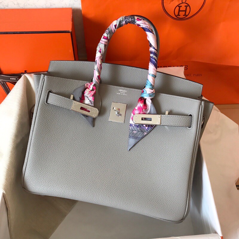 Hermes Birkin 35CM Togo Leather Handbag Grey